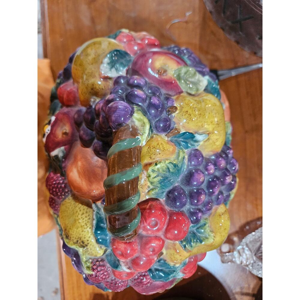 Ceramic cookie jar/tureen, Raymond Waites Cornucopia design